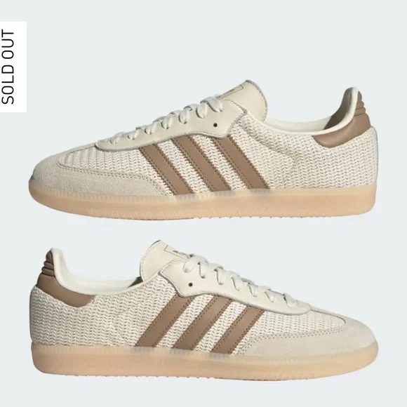 Adidas Samba OG Crochet Knit Cream White Cardboard Crystal Sand Mens 6/ Womens 7 - Picture 4 of 16